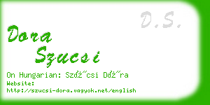dora szucsi business card